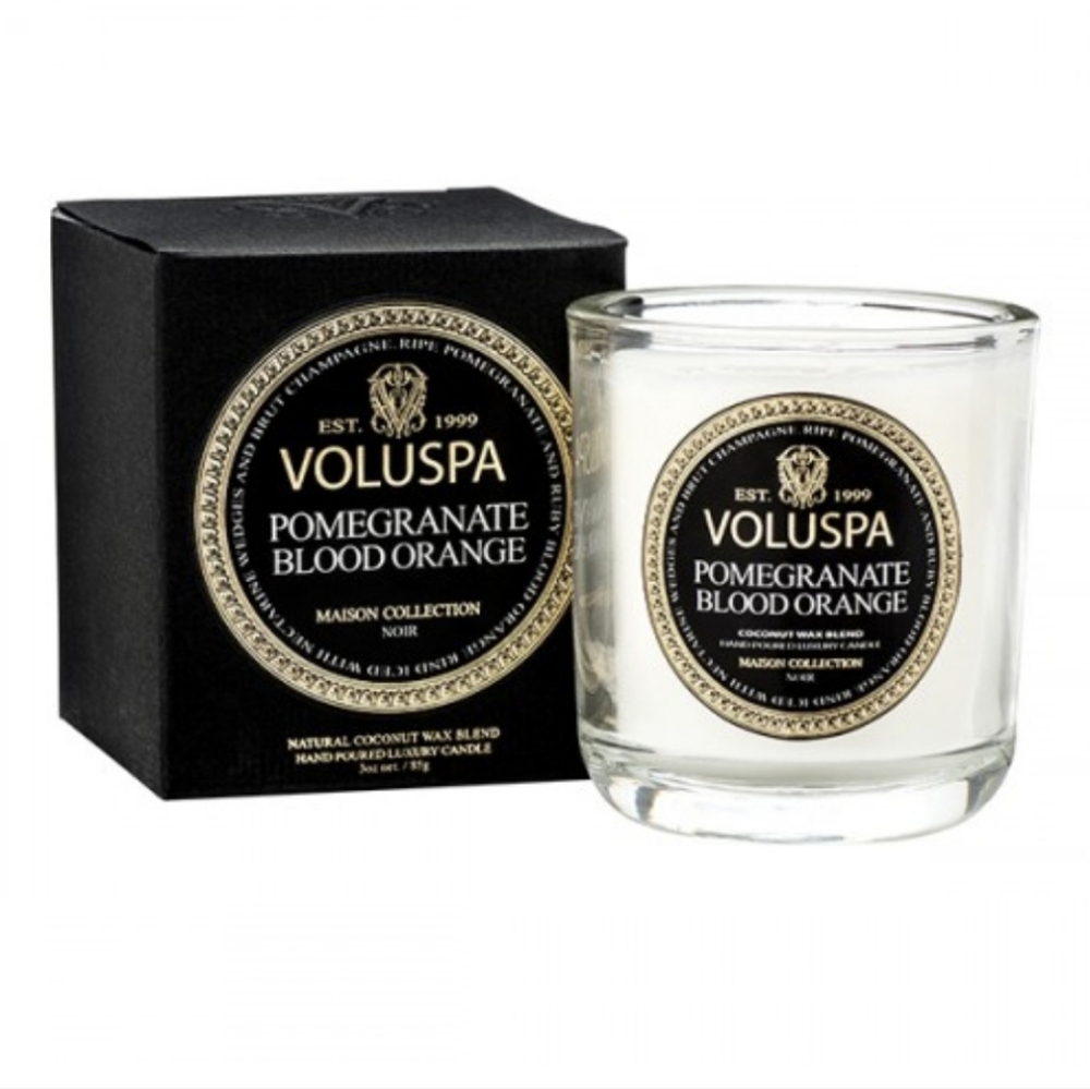 Voluspa Maison Noir Collection Pomegranate Blood Orange Candle 3 oz Small Candle